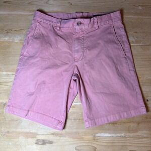Vineyard Vines Breaker Shorts Mens 30 Pink Stretch Khaki Logo Preppy Casual